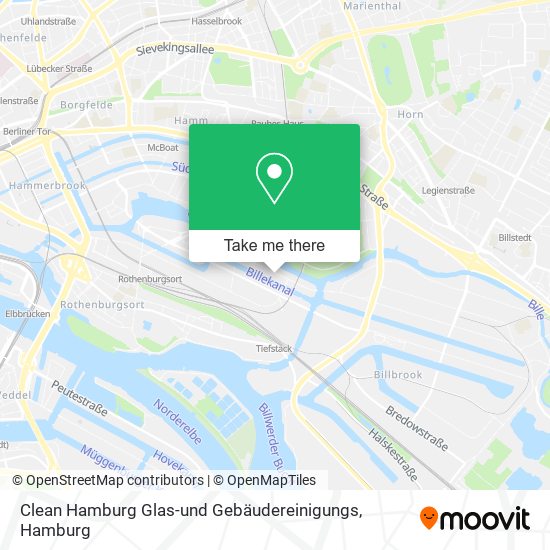 Clean Hamburg Glas-und Gebäudereinigungs map