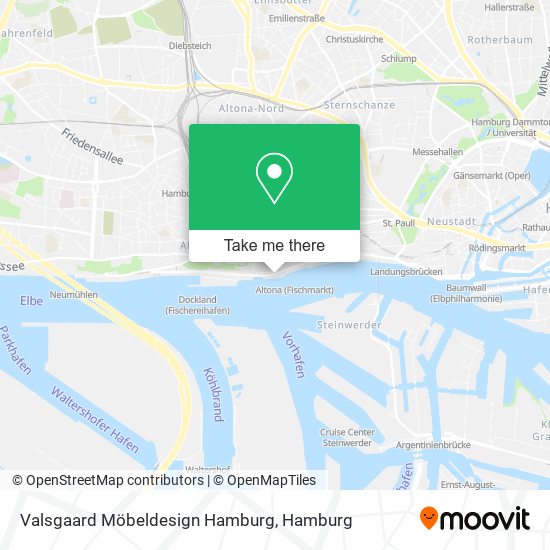 Valsgaard Möbeldesign Hamburg map