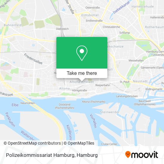 Polizeikommissariat Hamburg map