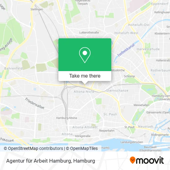 Карта Agentur für Arbeit Hamburg