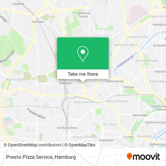 Presto Pizza Service map