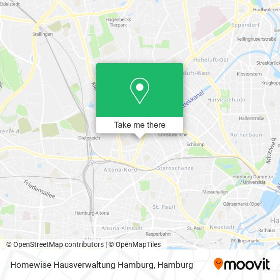 Карта Homewise Hausverwaltung Hamburg