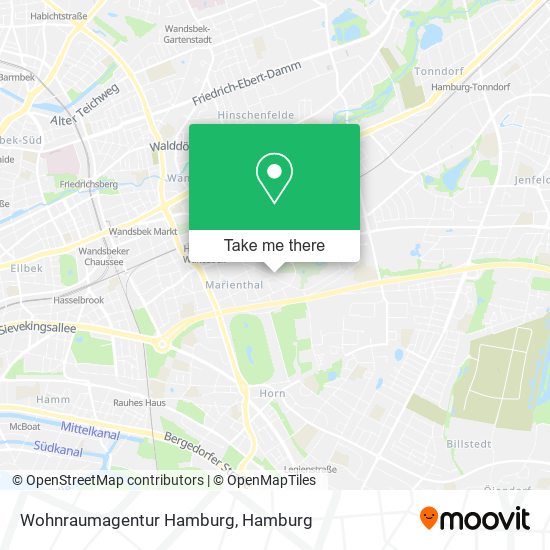 Карта Wohnraumagentur Hamburg