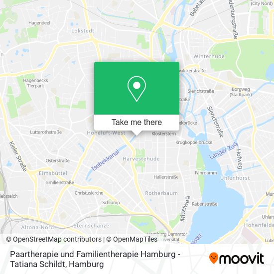Paartherapie und Familientherapie Hamburg - Tatiana Schildt map