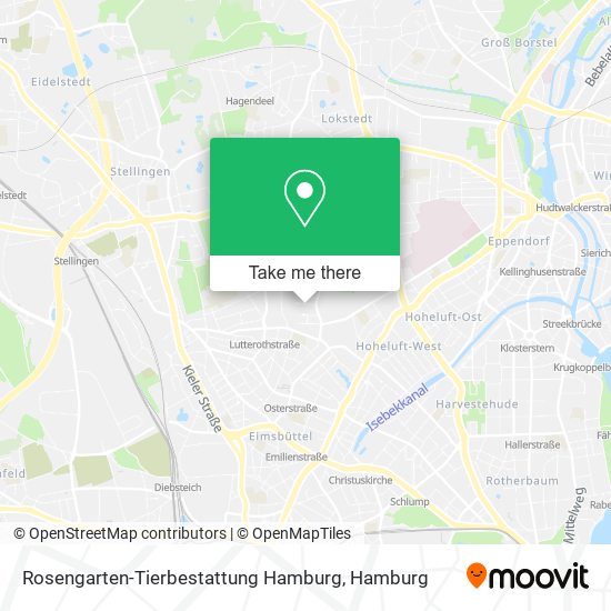 Rosengarten-Tierbestattung Hamburg map