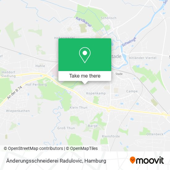 Änderungsschneiderei Radulovic map