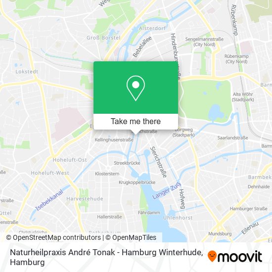 Карта Naturheilpraxis André Tonak - Hamburg Winterhude