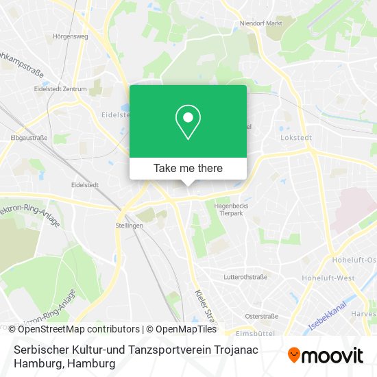 Serbischer Kultur-und Tanzsportverein Trojanac Hamburg map