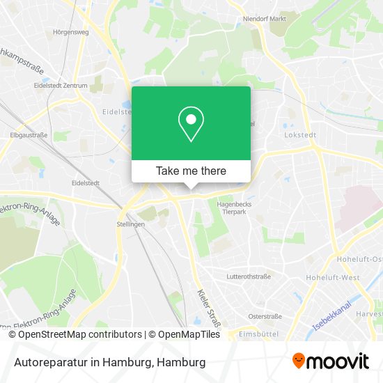 Autoreparatur in Hamburg map