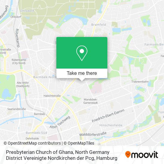 Presbyterian Church of Ghana, North Germany District Vereinigte Nordkirchen der Pcg map