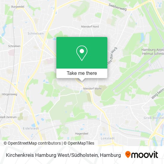 Карта Kirchenkreis Hamburg West / Südholstein