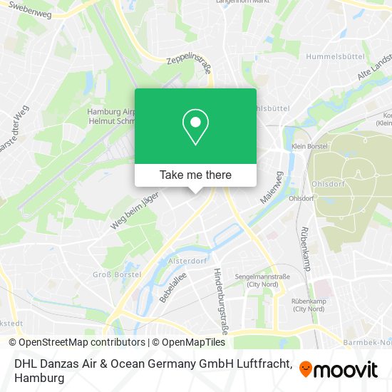 Карта DHL Danzas Air & Ocean Germany GmbH Luftfracht