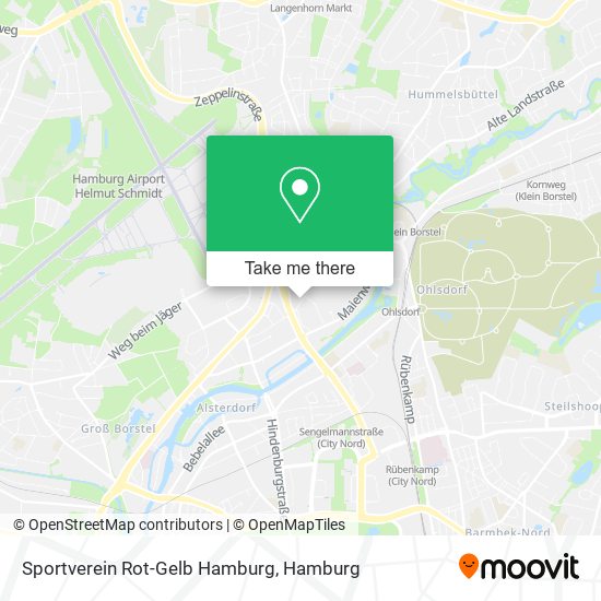 Sportverein Rot-Gelb Hamburg map