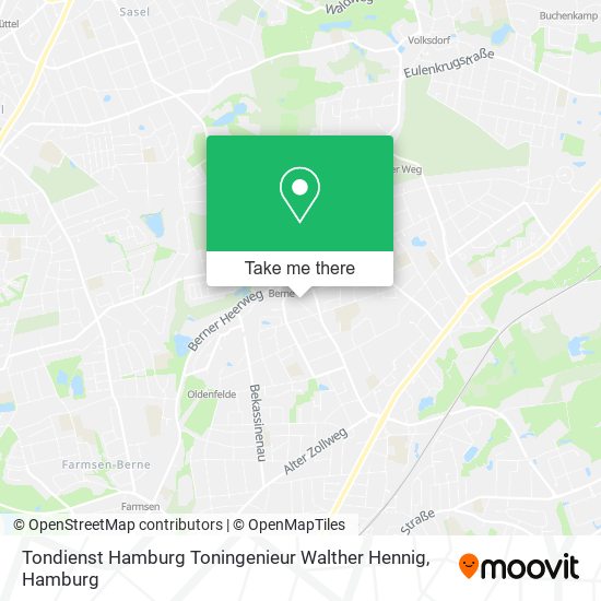 Карта Tondienst Hamburg Toningenieur Walther Hennig
