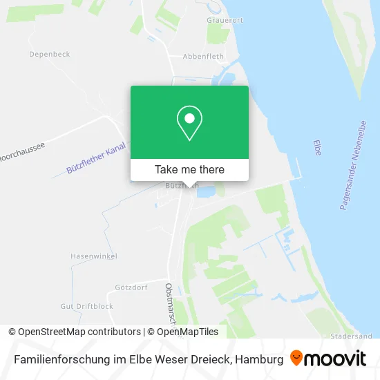 Карта Familienforschung im Elbe Weser Dreieck