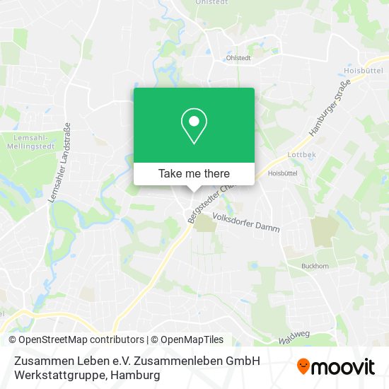 Карта Zusammen Leben e.V. Zusammenleben GmbH Werkstattgruppe