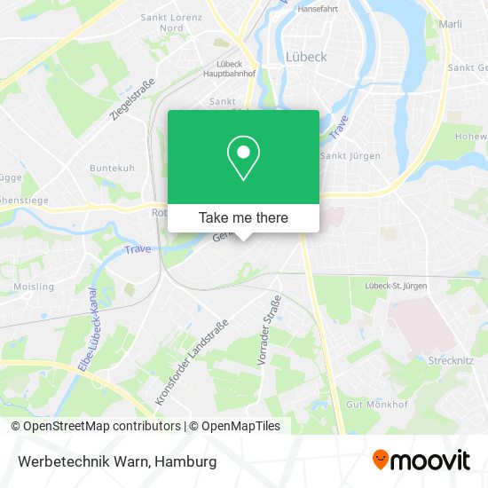 Werbetechnik Warn map