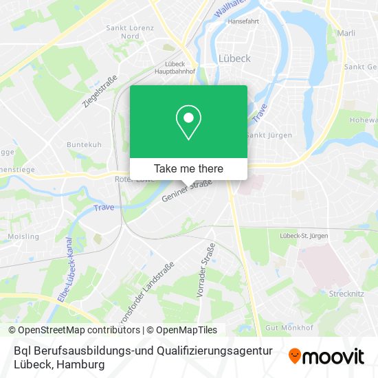 Карта Bql Berufsausbildungs-und Qualifizierungsagentur Lübeck