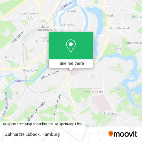 Zahnärzte Lübeck map