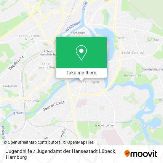 Карта Jugendhilfe / Jugendamt der Hansestadt Lübeck