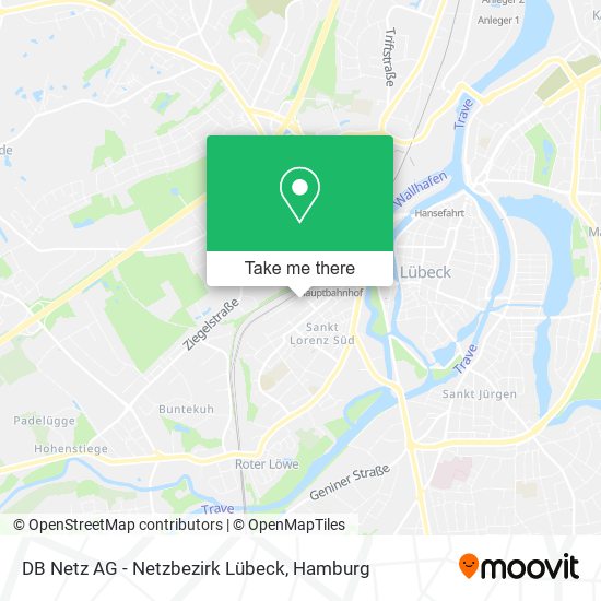 Карта DB Netz AG - Netzbezirk Lübeck