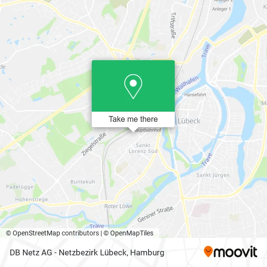 Карта DB Netz AG - Netzbezirk Lübeck