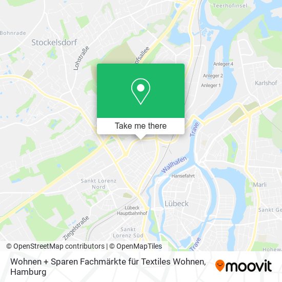 Wohnen + Sparen Fachmärkte für Textiles Wohnen map