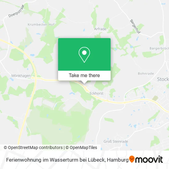 Карта Ferienwohnung im Wasserturm bei Lübeck