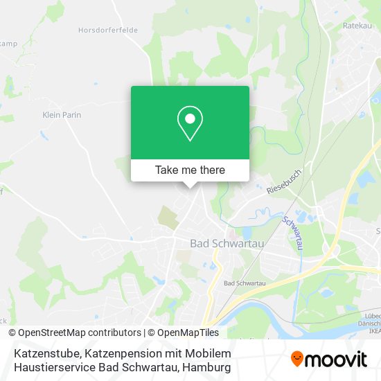 Карта Katzenstube, Katzenpension mit Mobilem Haustierservice Bad Schwartau