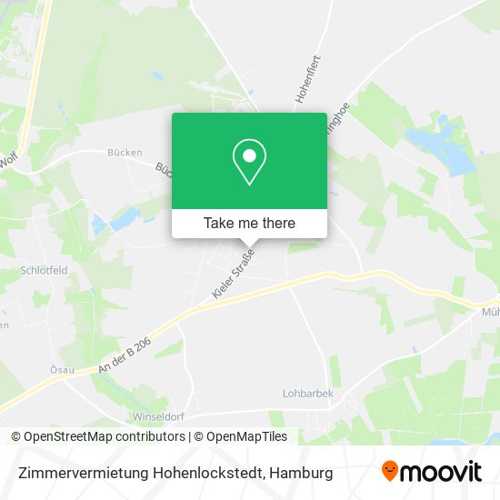 Карта Zimmervermietung Hohenlockstedt