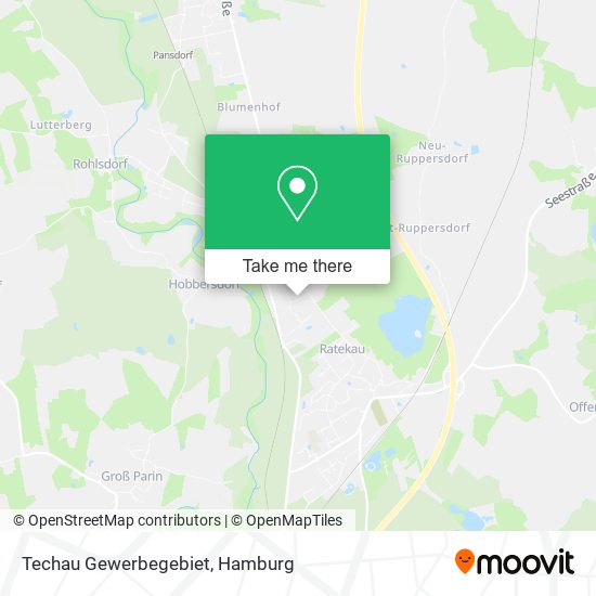 Techau Gewerbegebiet map