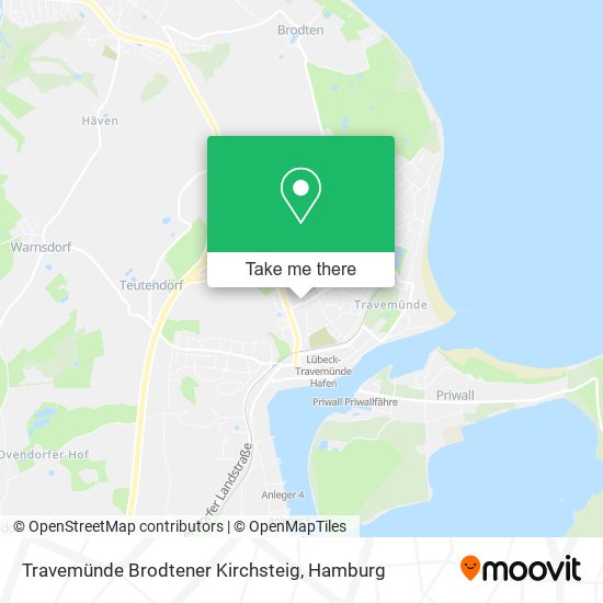 Travemünde Brodtener Kirchsteig map