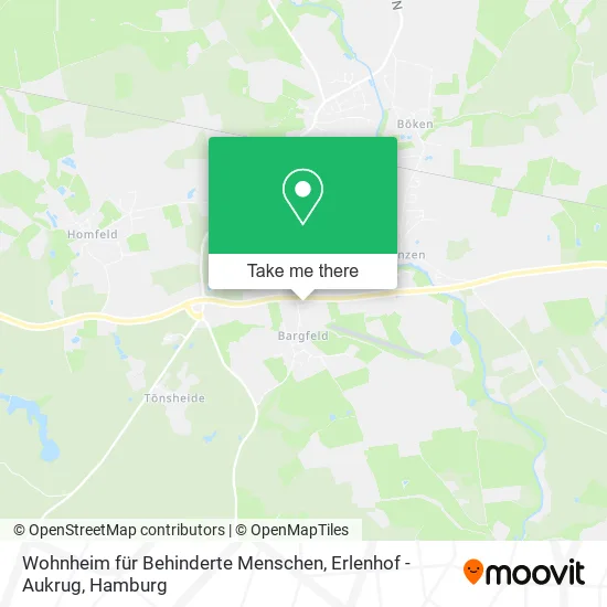 Карта Wohnheim für Behinderte Menschen, Erlenhof - Aukrug