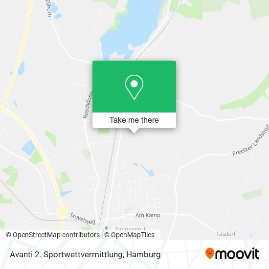 Avanti 2. Sportwettvermittlung map