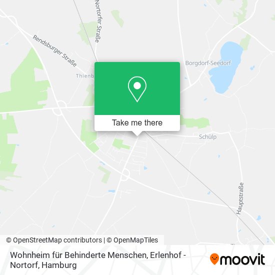 Карта Wohnheim für Behinderte Menschen, Erlenhof - Nortorf