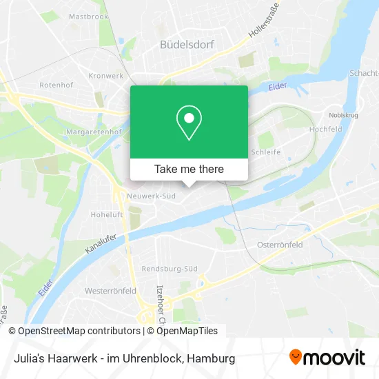 Карта Julia's Haarwerk - im Uhrenblock