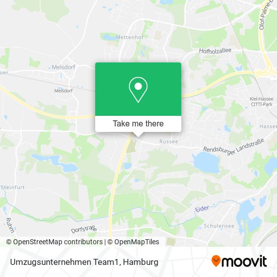 Umzugsunternehmen Team1 map