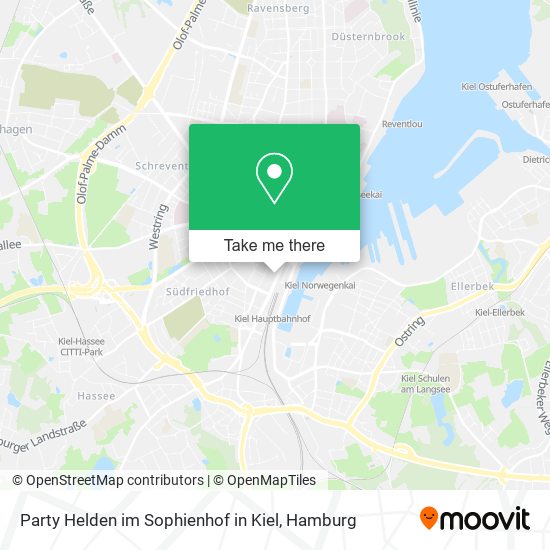 Party Helden im Sophienhof in Kiel map