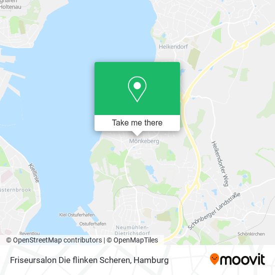 Friseursalon Die flinken Scheren map