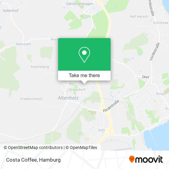 Costa Coffee map