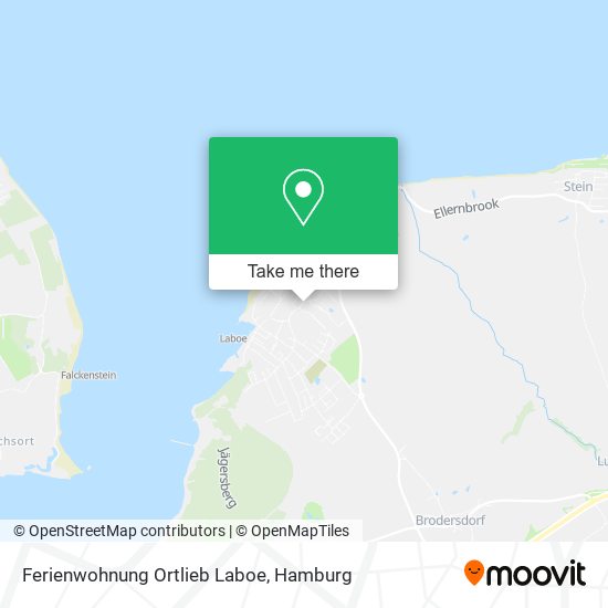 Карта Ferienwohnung Ortlieb Laboe