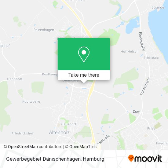 Gewerbegebiet Dänischenhagen map