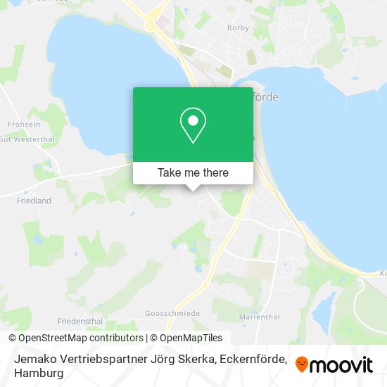 Карта Jemako Vertriebspartner Jörg Skerka, Eckernförde