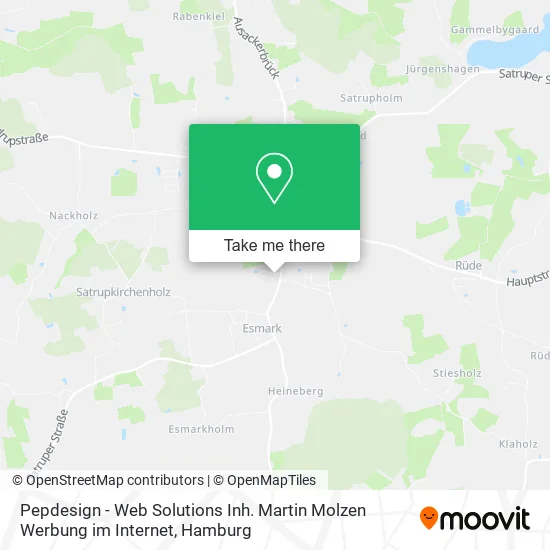 Карта Pepdesign - Web Solutions Inh. Martin Molzen Werbung im Internet