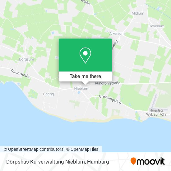 Dörpshus Kurverwaltung Nieblum map