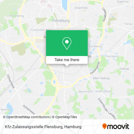 Kfz-Zulassungsstelle Flensburg map