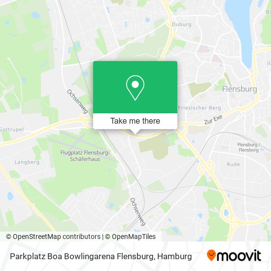 Parkplatz Boa Bowlingarena Flensburg map