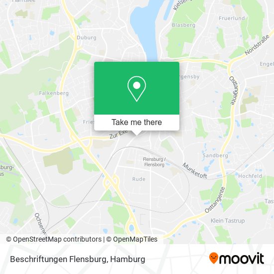 Beschriftungen Flensburg map