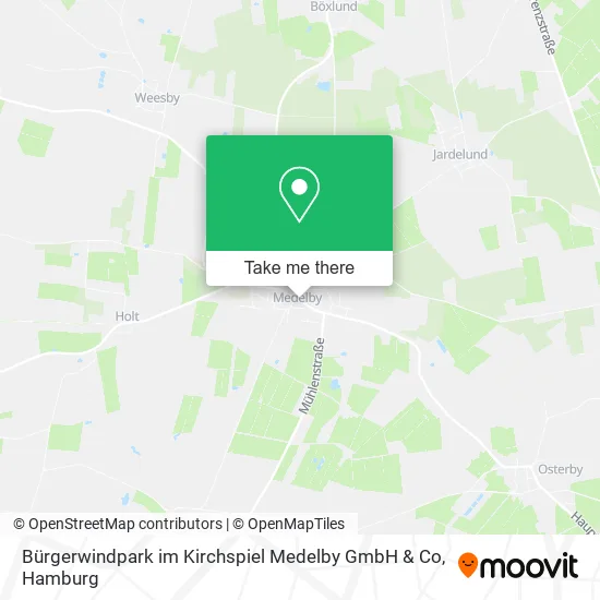 Карта Bürgerwindpark im Kirchspiel Medelby GmbH & Co