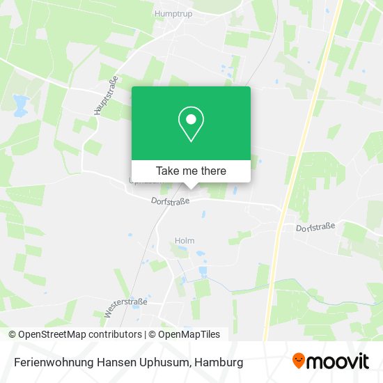 Ferienwohnung Hansen Uphusum map